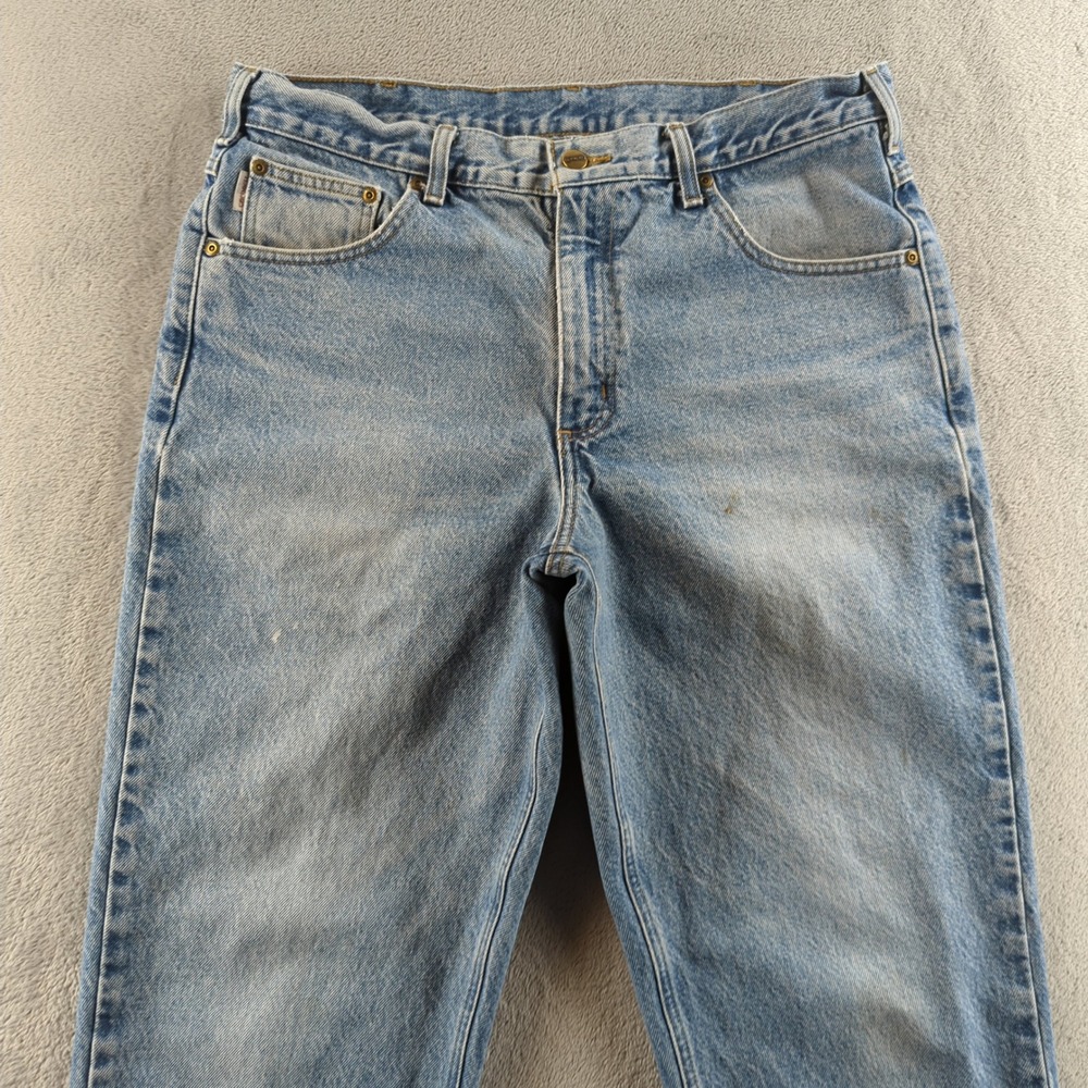 Carhartt Jeans 36x30 (Fits 34x30) Blue Light Wash Faded B17 Relaxed Wide Skater